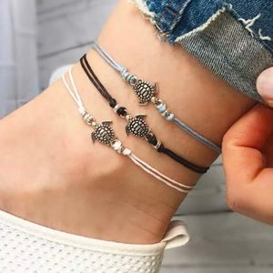 3/$30 Boho Turtle Anklet Set of 3